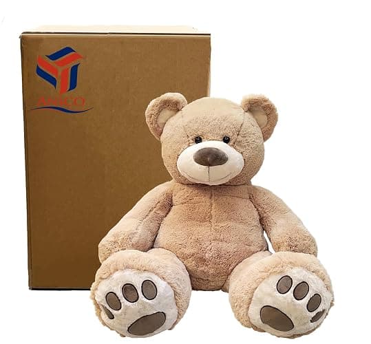 Anico 59" Tall (5 Foot) Giant Plush Bear, Stuffed Animal, Beige Teddy Bear with Smiling Face. Premium Stuffed Toy Teddy Bear, Perfect for Girlfriend, Kids, Valentine's Day, Christmas! thumbnail 8
