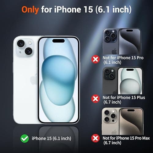 SUPFINE Magnetic for iPhone 15 Case (Compatible with MagSafe) (Military Grade Drop Protection) Slim Translucent Matte Shockproof with Anti-Fingerprint Phone Case, Lavender Gray thumbnail 2
