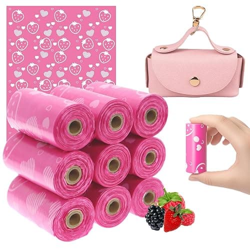 Eyryfui Sanitary Napkin Disposal Bags with Dispenser Feminine Hygiene Disposal Bags for Tampons Trash Bag, Personal Care Sanitary Bag for Women Privacy Handling (Pink) - Image 1