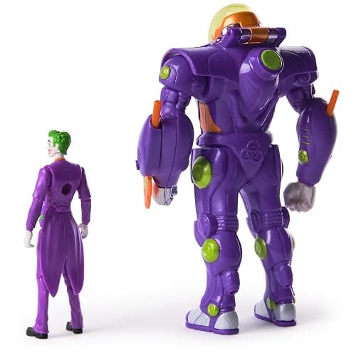 DC Comics, Metal Force The Joker Action Figure, 6-Inch with 4-Inch Mini Figure, Built-in Blaster and Armor Suit, Super Hero Kids Toys for Boys and Girls Ages 4 and Up thumbnail 6