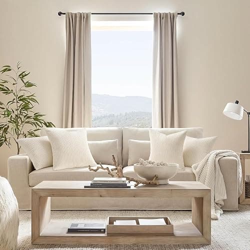 Topfinel Decorative Beige Cream Throw Pillow Covers Cushion Cases, Set of 4 Soft Velvet Modern Double-Sided Designs, Mix and Match for Home Decor, Pillow Inserts Not Included (18x18 inch) thumbnail 5