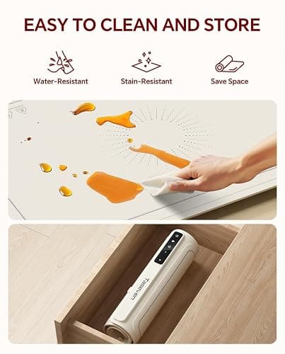 Food Warming Mat, Silicone Heating Tray with 7 Temperature Settings, Quick Full Surface Heating Pad, Thermochromic Line, Kids Lock, Food Warmers for Parties thumbnail 7