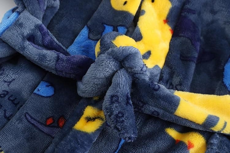 E.W Apparel Boys Fleece Robe Girls Hooded Bathrobe Toddlers Soft Fuzzy Robe for Kids - 3-4T - Dinosaur thumbnail 5
