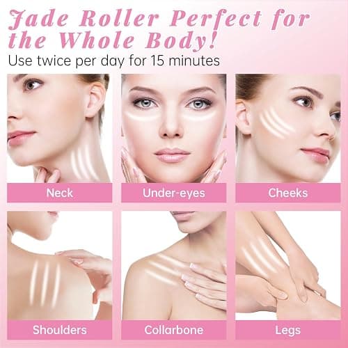 ZNÖCUETÖD Ice Face Roller Facial Jade Roller and Ice Face Mask Cold Cooling Gel Mask Gift Set for Women Face Aging Wrinkles Lifting Firming Puffy Eyes, Eye Face Neck Roller Massager SPA Tools - Blue(face Mask+jade Roller) thumbnail 4