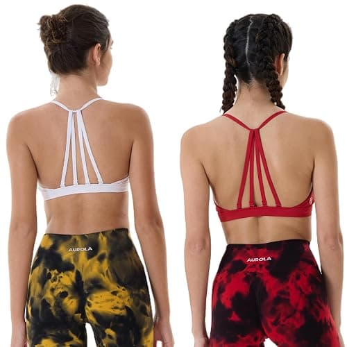 AUROLA Mercury Workout Sports Bras Women Athletic Removable Padded Backless Strapy Minimal Crop Top thumbnail 6