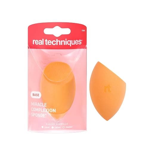 Real Techniques Miracle Complexion Sponge | Makeup sponge for foundation, 3-point design, foundation applicator, latex-free beauty sponge - Image 1
