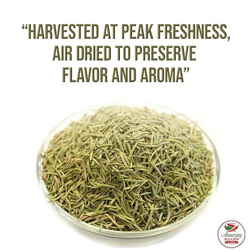 Dried Rosemary Leaves, 3 oz. Premium All Natural Herbs and Spices for Meat, Fish, Oils, Dips, Tea. Farm Fresh, Rich Savory Flavor by Amazing Chiles & Spices thumbnail 4