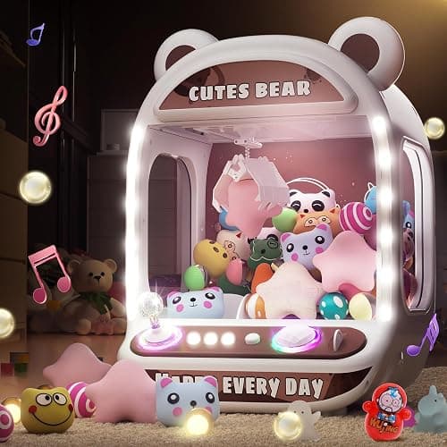 Skirfy Claw Machine for Kids, Mini Arcade Grabber with Refill Toys & Prizes | Mini Vending Machines Game with Lights Sounds, Surprise Eggs & Candy for Family Birthday Game for Kids Ages 6+ - Image 1
