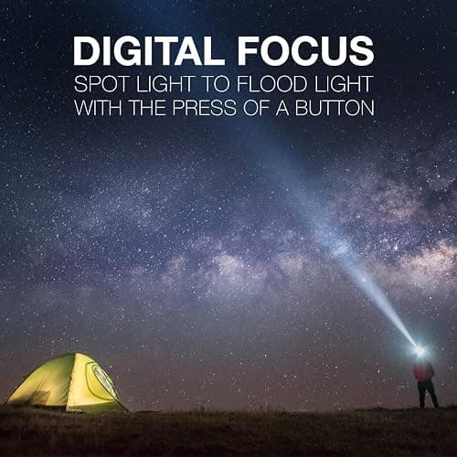 Energizer Vision HD+ LED Headlamp, Water Resistant Bright Headlamp with Digital Focus, Camping Gear and Emergency Light, Batteries Included, Pack of 1 thumbnail 5