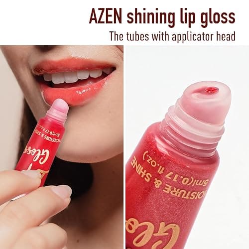 AZEN 24 Pack Lip Gloss Set, Color Lip Oil for Dry Cracked Lips Moisturizing Hydrating Nourishing with Vitamin E thumbnail 5