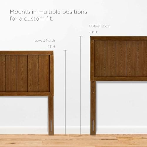 Modway Alana Wood Full Platform Bed in Walnut with Splayed Legs, Double thumbnail 2