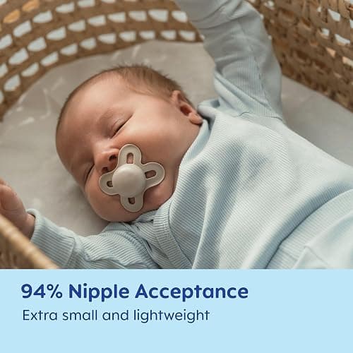 MAM Original Start Matte Baby Pacifiers, Binky for 0-3 Months, BPA-Free Silicone Nipple, Easy to Clean, Best for Newborn Babies, Developed with Medical Experts, 2 Count Binkies with Sterilizer Case thumbnail 6