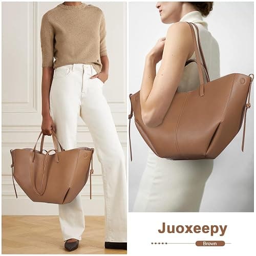 Juoxeepy Work Bag Faux Leather Tote Bag for Women Trendy Handbag Purse Fall Shoulder Bag with Magnetic Closure thumbnail 2