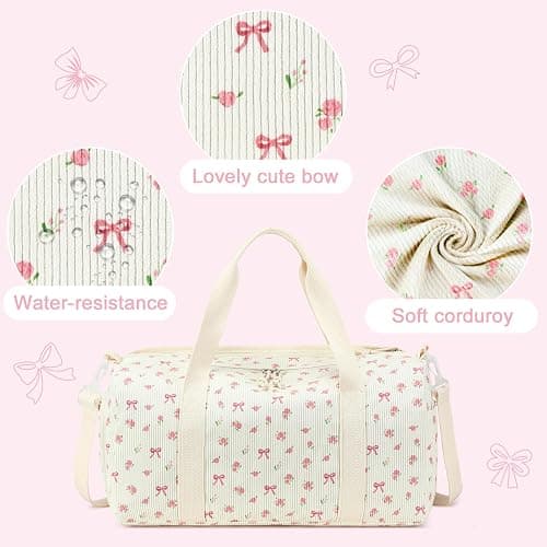 BTOOP Duffle Bag for Gym Sports Women Girls Workout Travel Bag Weekender with Shoe Compartment and Wet Pocket thumbnail 4