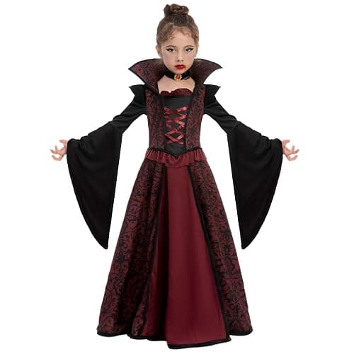 Spooktacular Creations Halloween Royal Vampire Costume Set for Girls Halloween Dress Up Party, Cosplay, Vampire-Themed Party - Image 1