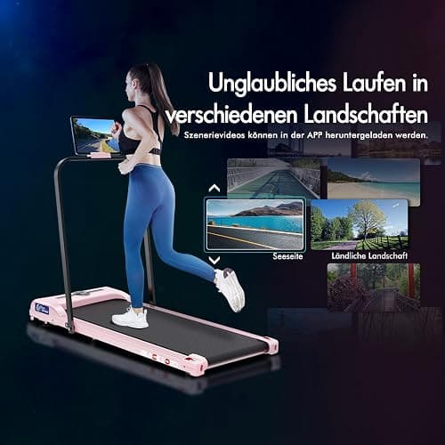 BLACK LORD Walkingpad Laufband, 9/12/16 km/h, Treadmill ohne/mit 9% Steigung, 2,2/3,0/3,2 PS, 120/130/140 kg Gewicht, tragbar, leise, LED-Display, App, Home Office, Joggen, Laufen, Fitness Maschine thumbnail 9