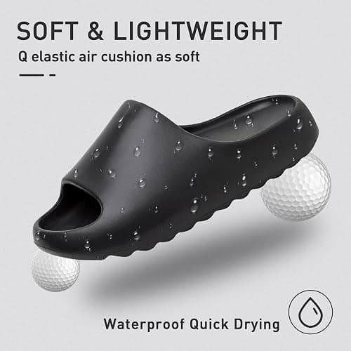 Cloud Slides for Women and Men, Platform Slides Slippers, Non-Slip Quick Drying Soft Lightweight Shower Shoes, Thick Sole Open Toe Slides Sandals for Indoor & Outdoor thumbnail 5