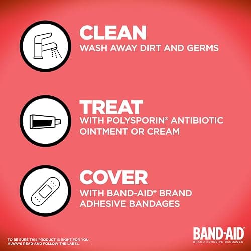 BAND-AIDBrand Flexible Fabric Adhesive Bandages for Minor Wound Care, Assorted Sizes, Family Pack, Cover and Protect Minor Wounds, Memory Weave Fabric, Gentle Removal, 50 Count thumbnail 4