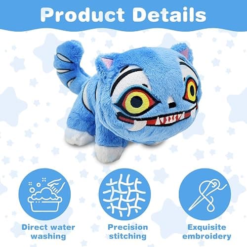 Nhemeylp Kpop Demon Tiger Toy, Demon Hunters Plush Tiger Toys for Girls Boys, Plushie Collectible Stuffed Animal Doll Halloween Plush Toys for Kids (18 * 11cm) thumbnail 3