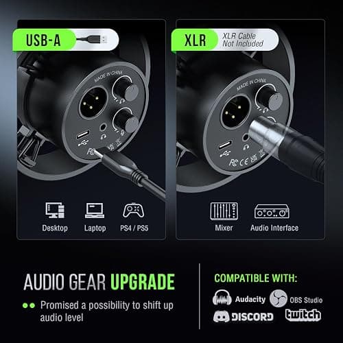 FIFINE Dynamic Microphone, XLR/USB Podcast Recording PC Microphone for Vocal Voice-Over Streaming, Studio Metal Mic with Mute, Headphone Jack, Monitoring Volume Control, Windscreen-Amplitank K688 thumbnail 7