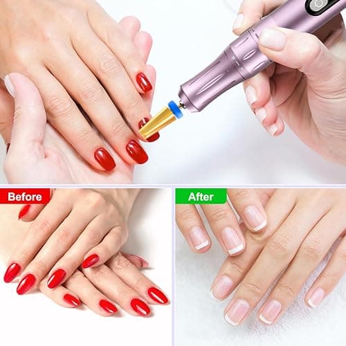 CGBE 2 Stück Nagelfräser Aufsätze, Wolframcarbid Hartmetall Nagelfräser Bits Mittlere Körnung Entfernen Gel Acryl Nagelhaut, 3/32 Zoll Gold Fräser Bits für Maniküre Pediküre, Kegel + Spitzkegel Form thumbnail 7