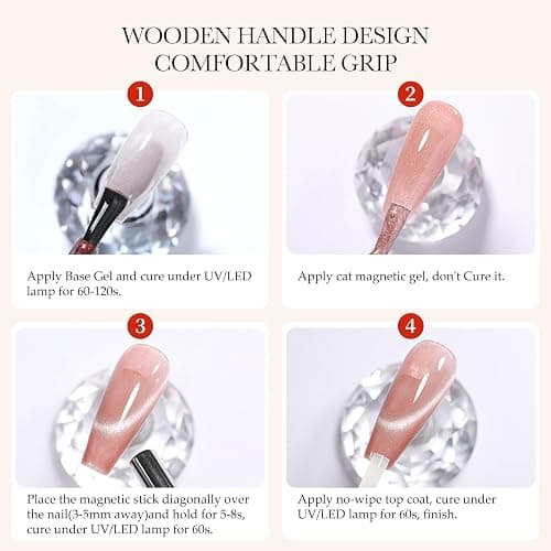 BORN PRETTY 3 in 1 Nail Magnet Cat Magnetic Eye Nail Polish Magnet Pen | Multifunctional 3D Magnetic Nail Polish Stick for Home DIY,Salon,Studio Nail Art Design Tools thumbnail 6