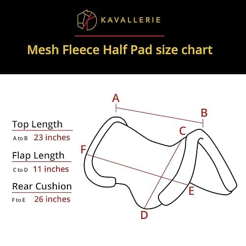 Kavallerie 3D Air-Mesh Half Pad, Impact Protection & Therapeutic Gel Padding English Saddle for Maximum Support and Stability, Best for Horses Under Saddle, Dressage, Jumping & Training thumbnail 6