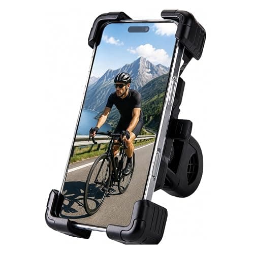 TOSUOD Bike Phone Mount & Holder, Motorcycle Phone Mount, Phone Holder for Bike, Ebike Phone Holder, 360° Rotatable, Quick Release, Anti-Shake, Fits 4.5"-7.2" for Bicycle, Scooter - Image 1