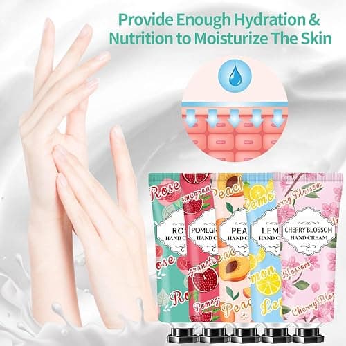 8 Pack Hand Cream Gift Set,Stocking Stuffers for Teen Girls,Christmas Gifts for Women,Mini Travel Size Lotion for Teacher Appreciation Gifts,Hand Lotionfor Dry Cracked Hands Gifts for Women thumbnail 5