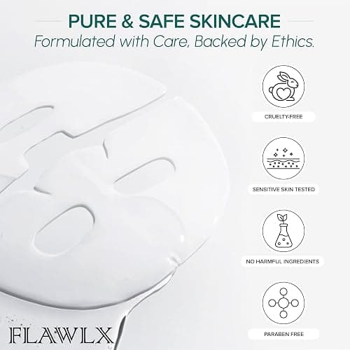 Flawlx Bio-Collagen Real Deep Face Mask, Hydrating Overnight Hydrogel Mask, Pore Minimizing, Elasticity Boosting, With Natural Ingredients, Facial Mask 45g (5-Pack) thumbnail 7