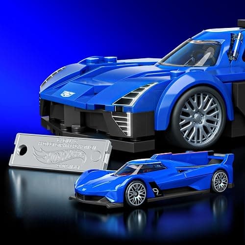 Mattel Brick Shop Hot Wheels Speed Series Building Set, Cadillac Project GTP Hypercar with 236 Pieces, Realistic Details and Custom Decals, Adult Collectors and Kids Ages 10+ thumbnail 5