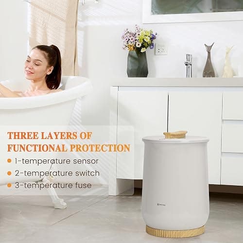 Keenray Towel Warmers, Luxury Bucket Towel Warmer, Large Towel Warmer for Bathroom, Auto Shut Off, Fits Up to Two 40"X70" Oversized Towels, Bathrobes, Blankets, PJ's and More, CL1 thumbnail 6