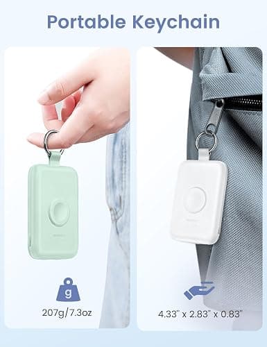 RORRY Portable Charger, 10000mAh PD 20W Fast Charging Portable Charger Power Bank with Built in Cables, Travel Battery Pack for iPhone 17/16/15/14/13/12 and Apple Watch Ultra/11/10/9/8/7/6/5, White thumbnail 6