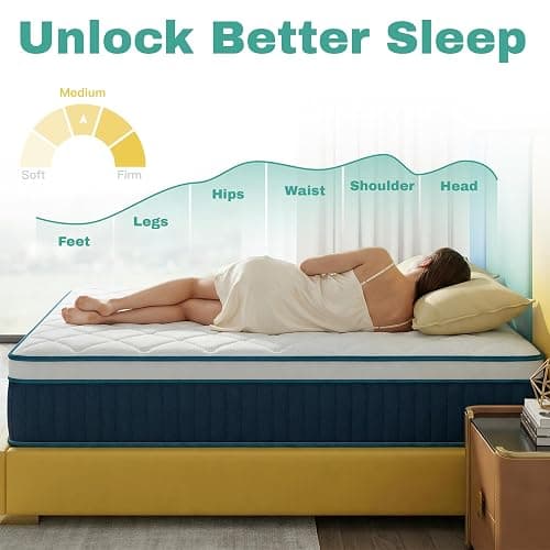 Parpara Full Size Mattress 12 - Inch - CFR 1633 Compliant - Medium Firm Hybrid for Pressure Relief - Breathable Memory Foam & Supportive Springs - CertiPUR-US Certified thumbnail 4