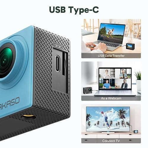 AKASO EK7000 4K30FPS 20MP WiFi Action Camera with EIS Ultra HD 131FT Waterproof Underwater Camera Remote Control 4X Zoom Support External Microphone thumbnail 9