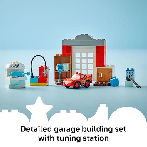 LEGO DUPLO Disney and Pixar Cars McQueen’s Visit to Doc’s Garage - Lightning McQueen Cars Toy for Preschool Boys and Girls 2+ - Pretend Play and Sensory Toddler Toy - Gift Idea for Birthdays - 10456 thumbnail 4