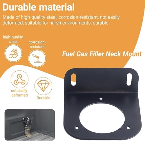 Diesel/Gas Fuel Filler Neck Mount for Chevy,GMC,Dodge,Ford Trucks & Flatbeds ,2-3/8" Center Hole, 2-5/8" Screw Spacing,Fits Diesel & Gas thumbnail 5