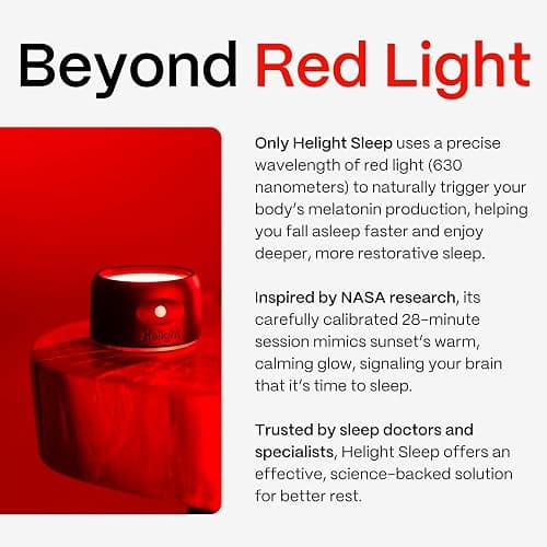 Helight Red Light Therapy Sleep Device – 630nm Pure Red Light Lamp Sleep Aid to Support Deep Relaxation – Red Light for Sleep Lamp Backed by Science for Adults & Kids Bedrooms thumbnail 2