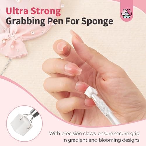 SAVILAND 100PCS Nail Sponges for Ombre: Nail Art Sponges with Storage Box Grabbing Pen Ombre Nail Sponge Gradient Nail Tools Aura Nails Ombre Nail Brush Accessories Supplies Home DIY Nail Art Salon thumbnail 4