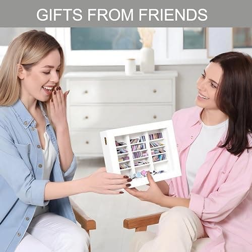 WQLLWFC Anxiety Mini Bookshelf Miniature Library Decor with 300pcs Mini Books，Small Bookshelf Book Organizer for Book Lovers,Relieving Gifts to Get Rid of Your Anxiety (White) thumbnail 6