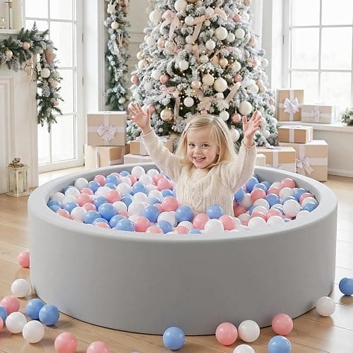 Wilwolfer Foam Ball Pit for Toddlers, Large Baby Ball Pit for Babies with Soft Memory Sponge, Indoor Outdoor Baby Playpen, Kids Play Ball Pool, Gift Toys for Infants Boys and Girls (Gray, NO Balls) thumbnail 2