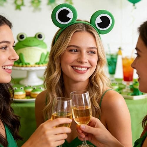 Soochat Frog Headband Cute Frog Eye Head Band Hair Band for Halloween Dress-Up Party Supplies Christmas Decorations thumbnail 3