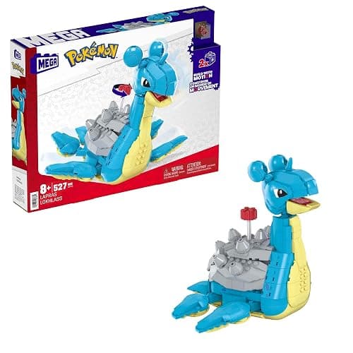 Mega Pokémon Figurine Action Lokhlass 16 cm, Jeu De Briques De Construction pour Enfants Et Adultes, Modèle Pokémon À Collectionner avec 527 Pièces, Jouet pour Enfant de 8 Ans et Plus, HKT26 - Image 1