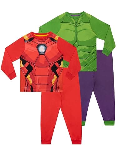 Marvel Pajamas | Hulk and Iron Man Boys' Pajama Sets | Avengers Pjs for Kids | 2 Pack Long Sleeve Pj Set - Image 1
