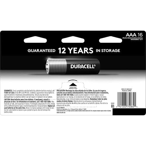 Duracell Coppertop AAA Batteries with Power Boost Ingredients, 16 Count Pack Triple A Battery with Long-lasting Power, Alkaline AAA Battery for Household and Office Devices thumbnail 2