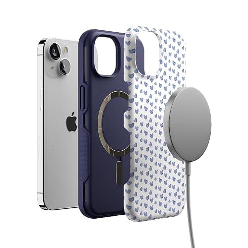 Casely iPhone 13 Case | Lovebug | Blue Hearts | Bold Protective Design | Compatible with MagSafe thumbnail 4