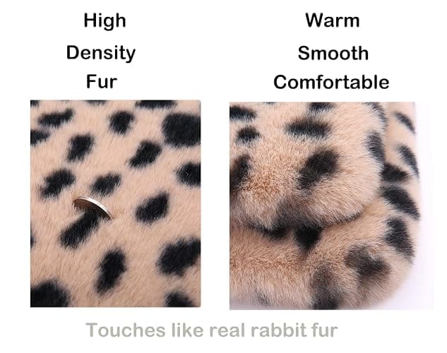 seemehappy Fluffy Leopard Seat Covers for Cars Front Seat Covers Carseat Front Two Seat Protectors with 2 Neck Pillows for Truck SUV Auto-Beige Leopard Front-6 PCS thumbnail 4