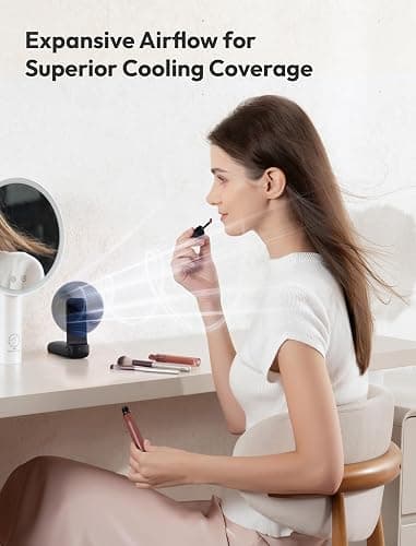 Aecooly Slim Portable Fan 2 Pack, Thin Handheld Fan, USB Rechargeable | Mini Personal [24H Max Cooling Time], Battery Powered Small Foldable Pocket for Travel, Summer, Gifts for Women -Black thumbnail 5