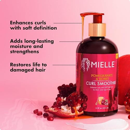 Mielle Organics Pomegranate & Honey Leave-In Conditioner for Curly Hair - Moisturizing Detangler & Curly Hair Treatment to Help Repair Damage, Prevent Frizz & Improve Shine, 12 Fl Oz thumbnail 9