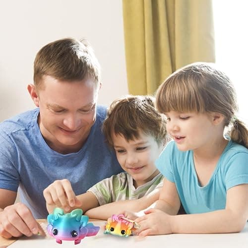 2Pcs 3D Printed Axolotl, 3D Animals, 3D Printed Fox, 3D Animals, 3D Printed Animals The Cotton Candy Fox 3D Printed Fidget Fantasy Creatur 3D Printed Fidget Toys Animals thumbnail 2
